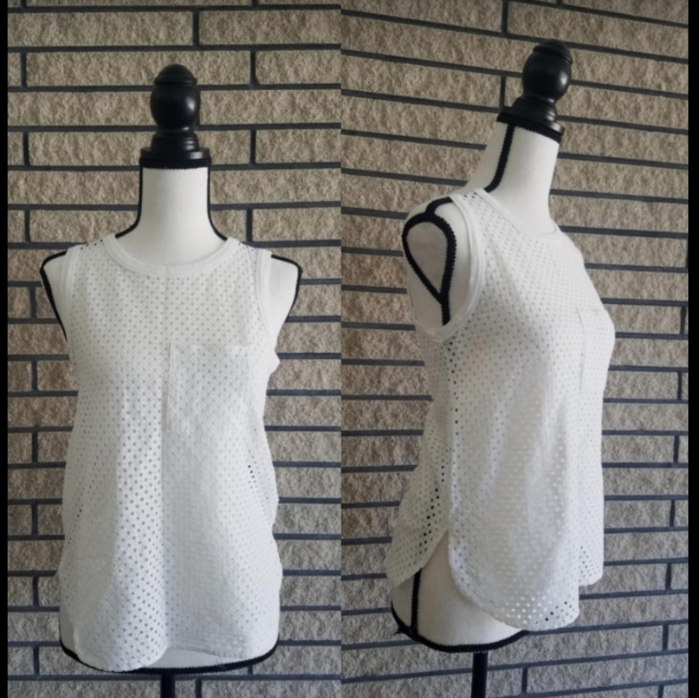 Banana Republic Eyelet Sleeveless Top